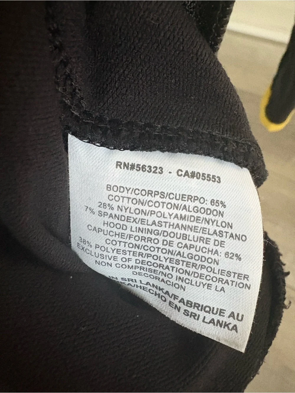 Nike Black Live Strong Hoodie with yellow accents
